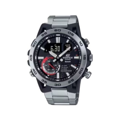 Casio Edifice ECB-40D-1A Silver Stainless Steel Band Men Watch